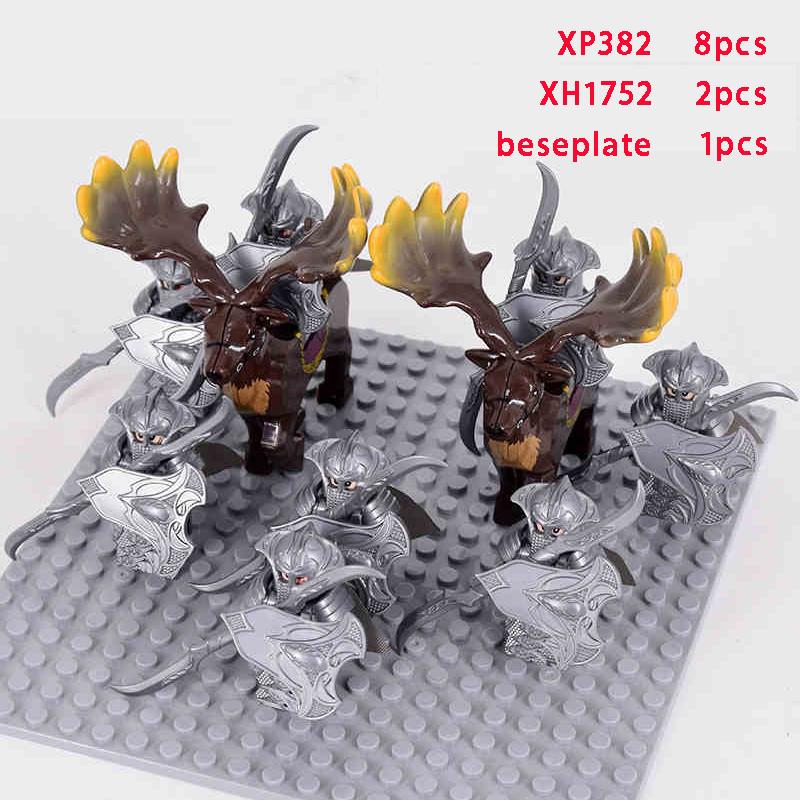 8 шт./лот эльфы солдат орки армия фигурки LOTR доспехи стража воин лучник средневековые рыцари строительные блоки кирпичи игрушки подарки