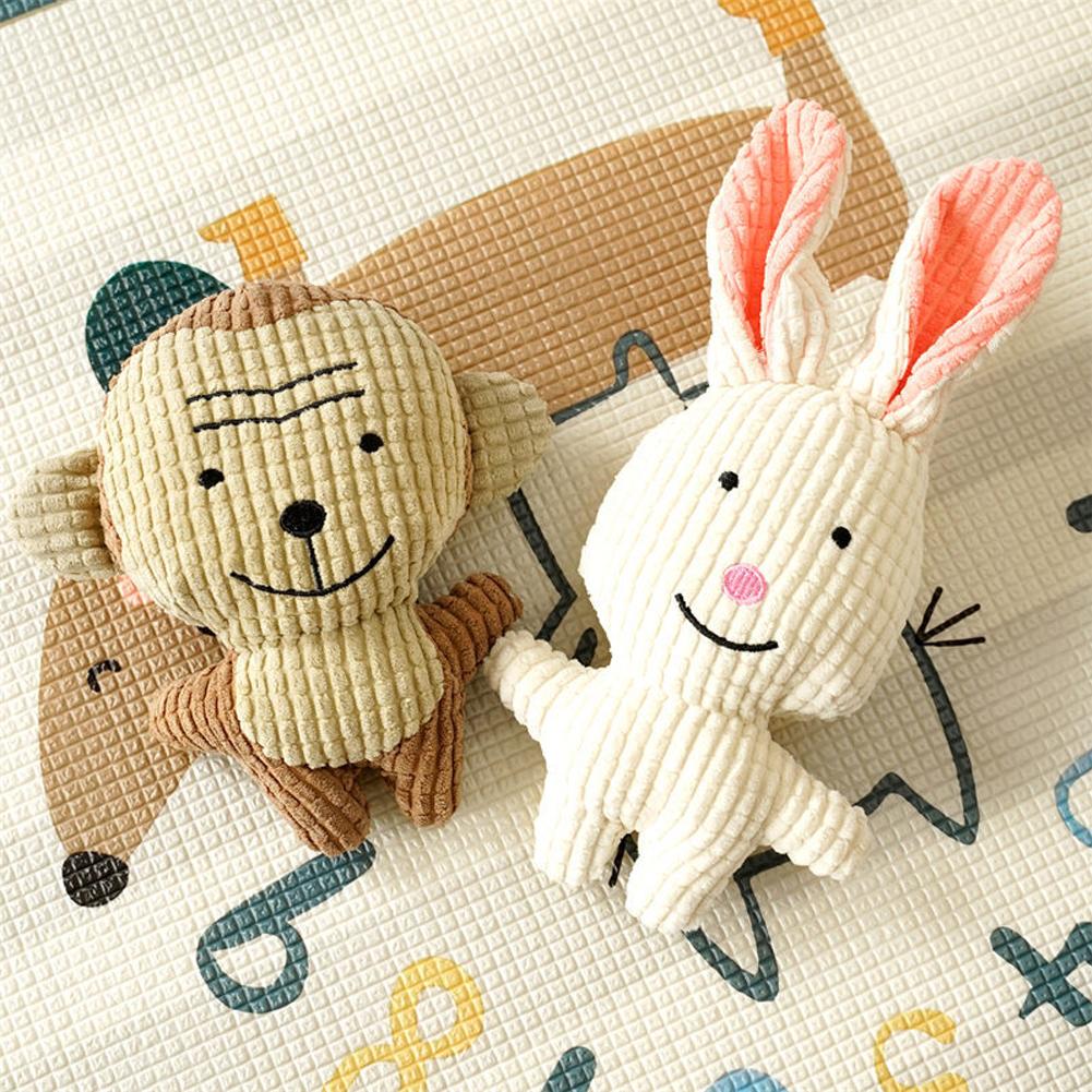 Игрушки-пищалки для домашних собак, в форме животных, плюшевые игрушки-пищалки для жевания для маленьких, средних и больших собак