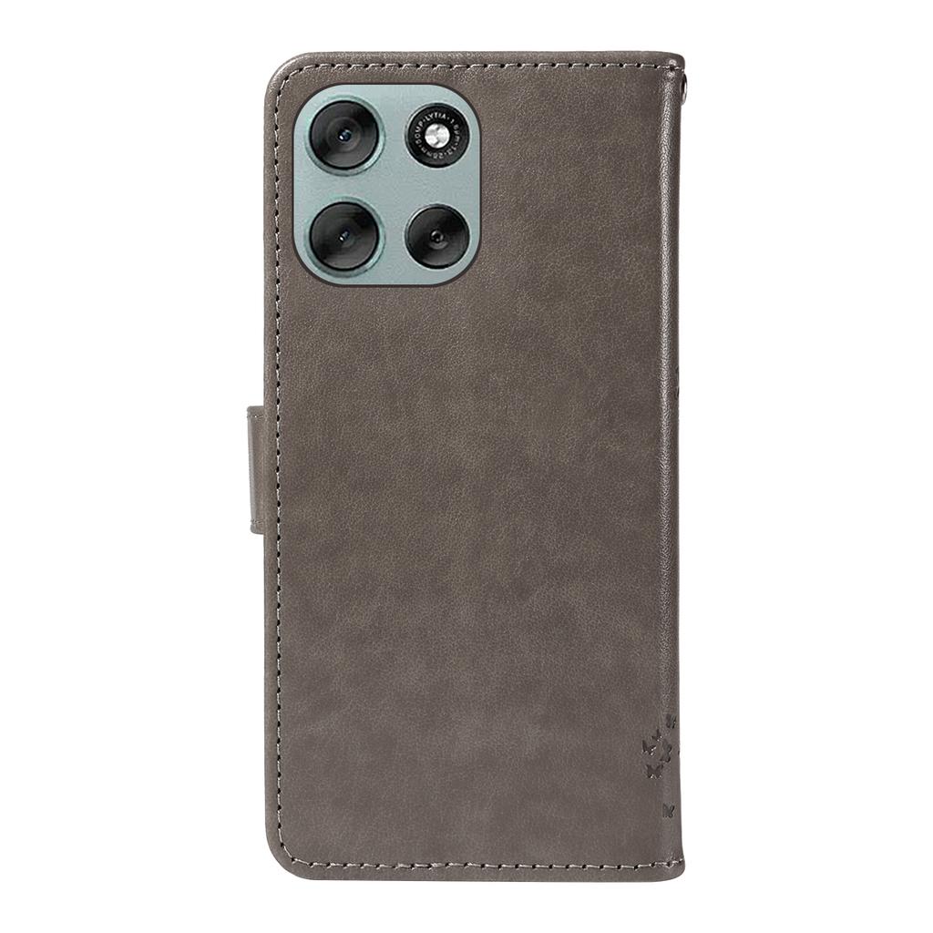 For Motorola Moto G56 5G Phone Case with Stand Cat Tree Pattern Leather Wallet Mobile Cover
