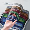 L Shaped Transparent Subject Bag Double-Layer Partition Mesh Zipper Pouch  Students