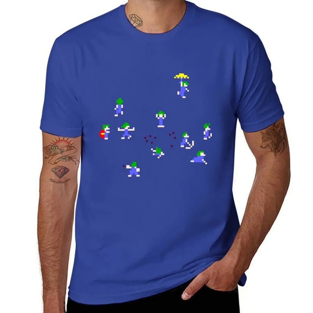 Lemmings in action TShirt oversized Short sleeve tee plus size clothes sublime workout shirts for men