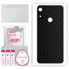 apgo Protective Skin Sticker for the Back Compatible with Huawei Y6s (2019), Wrap Film, Foil, Vinyl - Pattern Carbon Black
