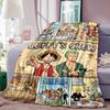 One Piece Anime Print Blanket Warm  Comfortable Flannel Blanket for Bedrooms, Sofas, Beds, Chairs, Picnics, Travel -LXR39