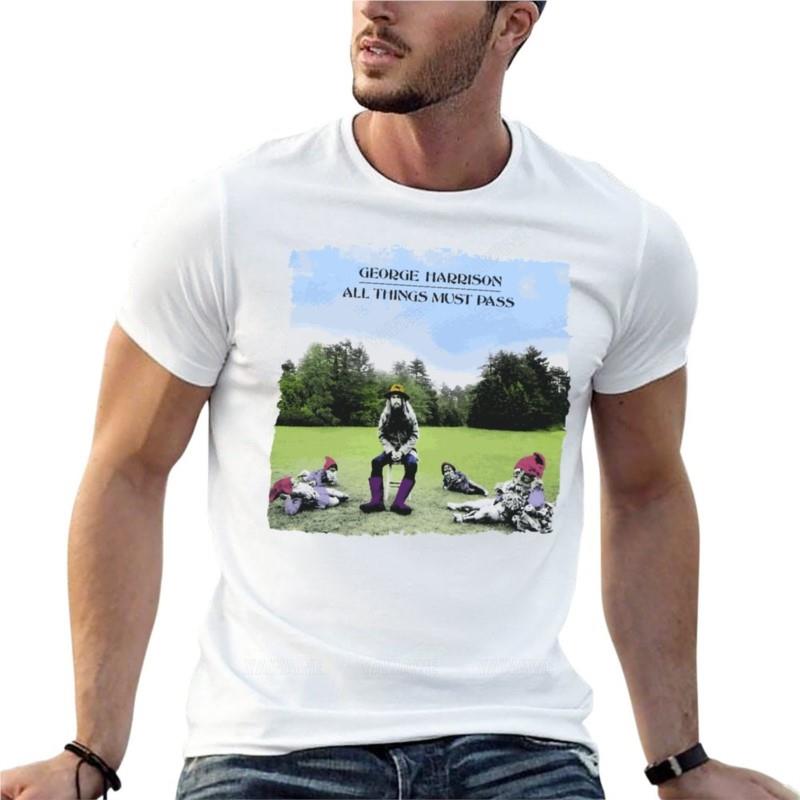 George Harrison All Things Must Pass Oversize TShirt Personalized Mens Clothes Cotton Streetwear Large Size Top Tee