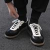 2025 Spring New Leather Trend Niche Flat Heel Sports and Leisure Shoes Versatile Board Shoes Men's Retro German Training Shoes