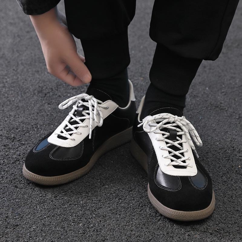 2025 весна новый тренд кожа нишевая спортивная и любительская обувь на плоской подошве универсальная обувь для сноуборда мужская ретро немецкая тренировочная обувь