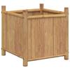 VidaXL Кашпо 50x50x50 см бамбук, приподнятая грядка, цветочный горшок, цветочный горшок, ящик для цветов, садовый горшок, подставка 366465