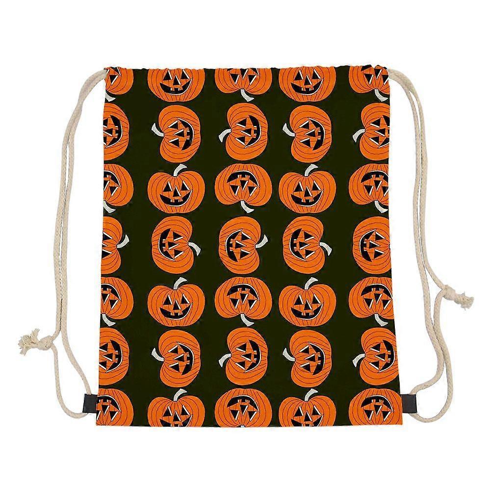Halloween Pumpkin Drawstring Gym Bag School Yoga Swimming Mountaineering Rope Bag Backpack Boy Girl Gift HBC202863Z3