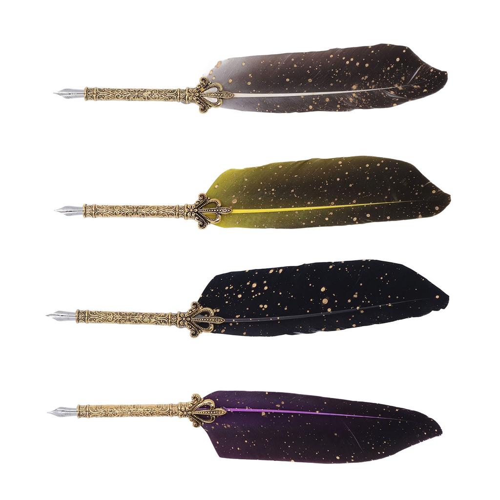 Набор ручек с 5 сменными наконечниками, ручка для открывания писем, набор гусиных ручек для пустых бутылок