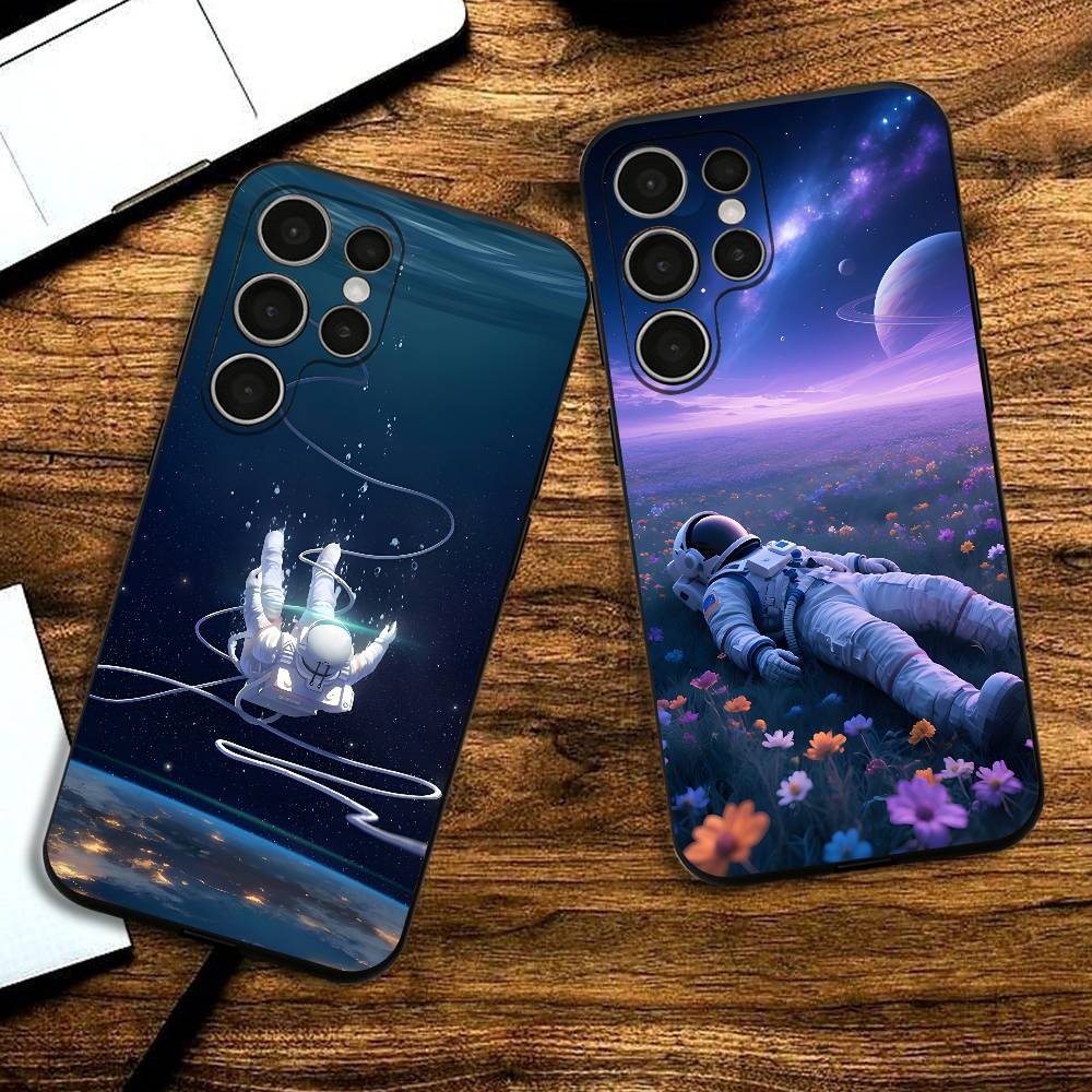 Магический Астронавт Силиконовый Чехол Для Samsung S25 24 23 22 21 20 Plus Ultra 5G Lite Ударопрочный Чехол