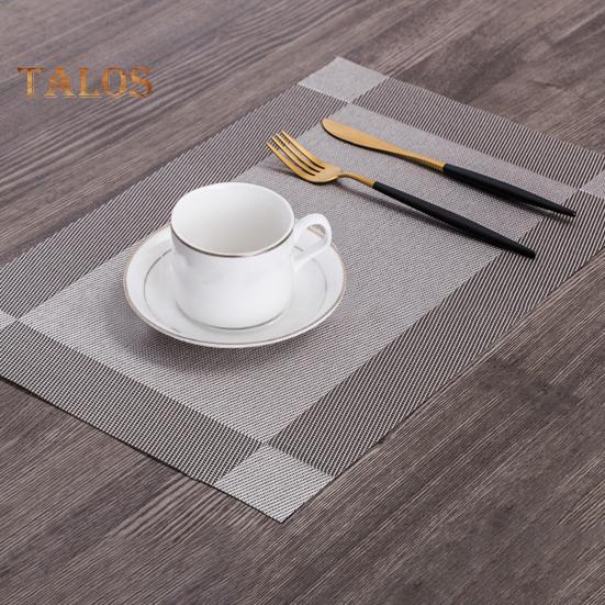 Набор из 4 салфеток из ПВХ, термостойкие тканые салфетки для столовых приборов, легко моющиеся, защитные покрытия для стола, современные украшения для стола