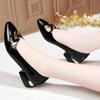 Fashion Women's Shoes Versatile Womens Heeled Shoes Leisure Women Leather Shoes Lightweight High Heel Large Size Chaussure Femme