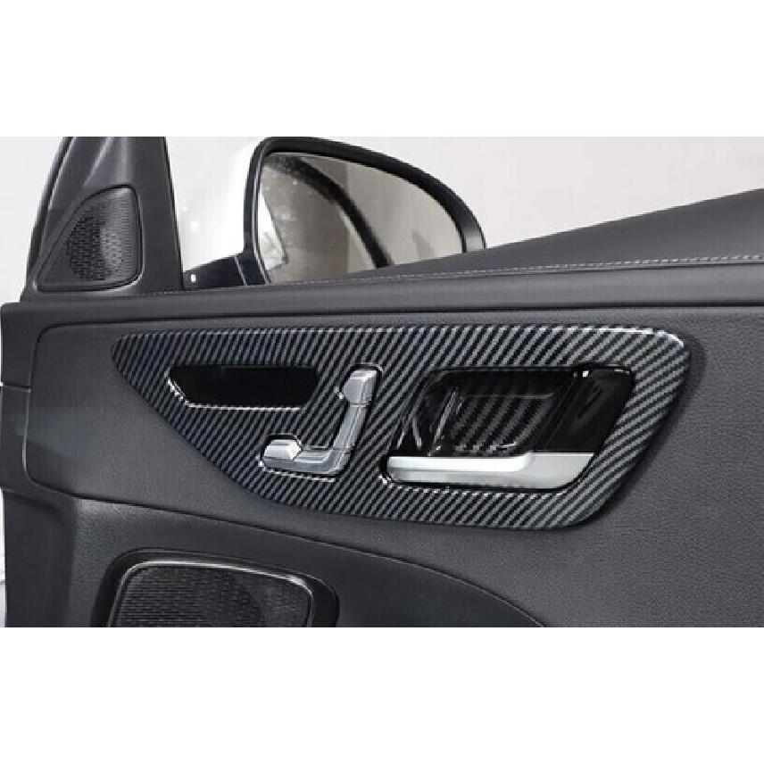 For Benz GLC X254 -2024 ABS Carbon Fiber Inner Door Handle Frame Trim 4PCS