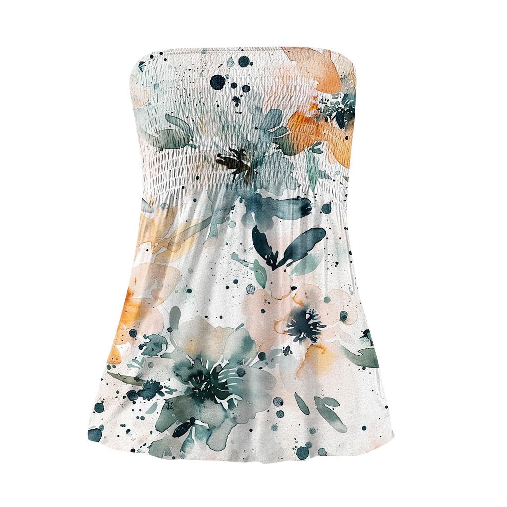 2024 топы для женщин, милая сексуальная футболка без рукавов с открытыми плечами и цветочным принтом