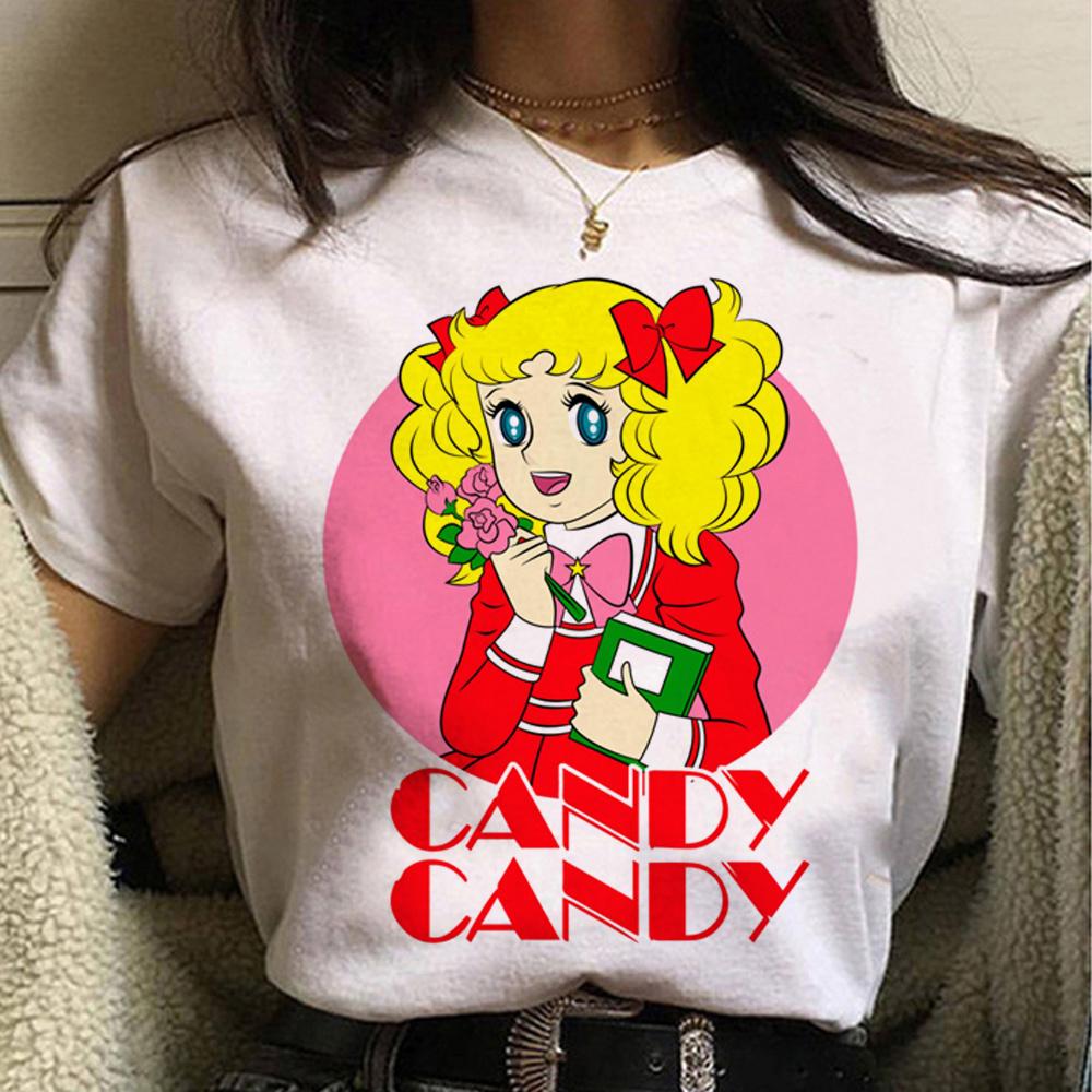 Candy Candy футболки женские дизайнерские аниме футболки девушки аниме harajuku дизайнерская одежда унисекс топ