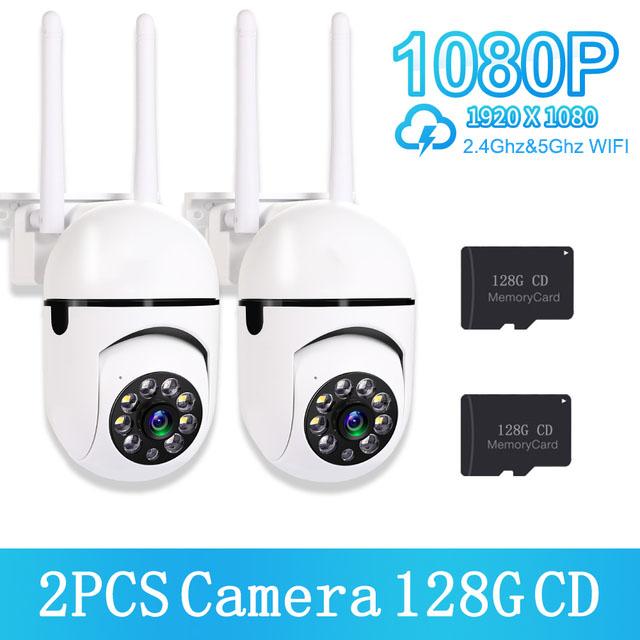 IP-камера Wi-Fi 200 Вт, 5 ГГц и 2,4 ГГц, HD 1080P, ИК, полноцветная, ночного видения, наружная беспроводная камера наблюдения, AI, отслеживание людей (1/2/4 шт.)