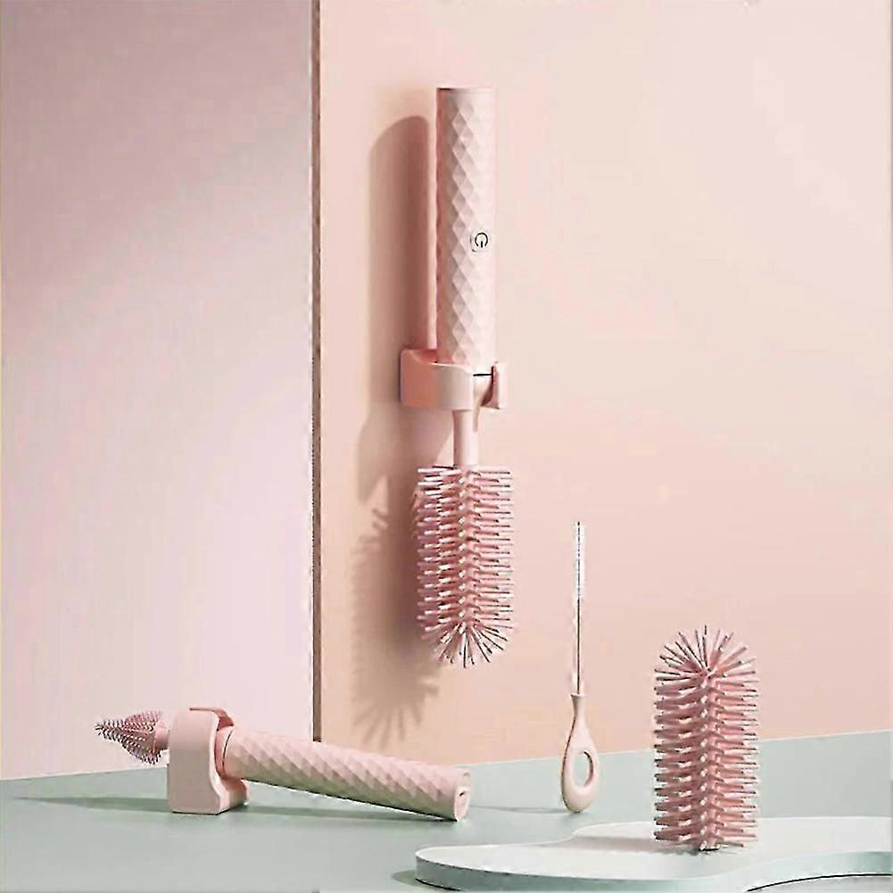 3PCS/4PCS Electric Bottle Cleaning Brush Reusable Water Bottle Cleaning Brush for Baby Bottle Pacifier