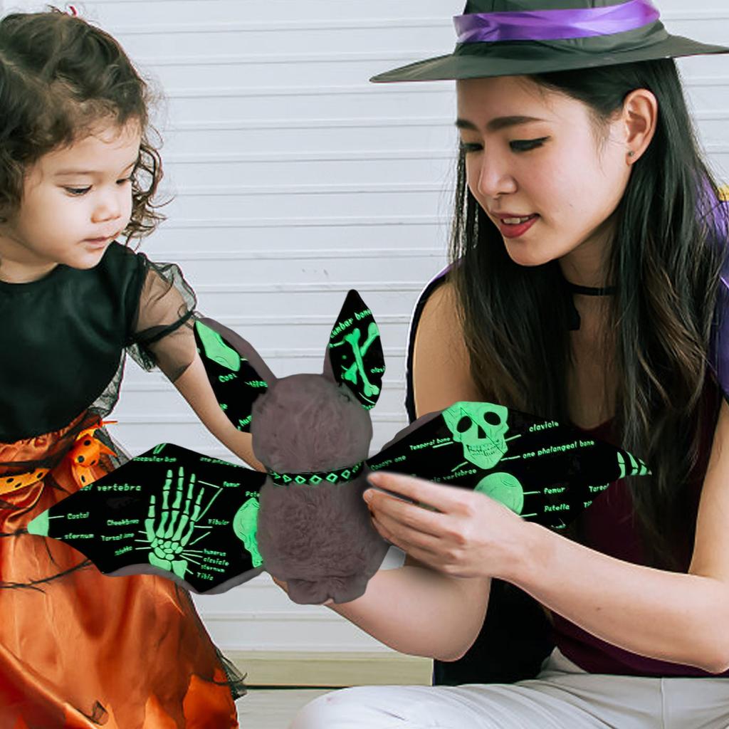Halloween Glow In The Dark Bats Plush Toy Doll