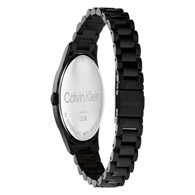 CALVIN KLEIN ICONIC logo series watch quartz movement gold-plated steel strap 40mm bla dial men's watch simple large dial 25200040-gj