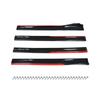4PCS Universal Red Black 2.4M Side Skirt Extensions Car Side Skirts Winglet Splitters Lip For Benz For BMW For Honda For Toyota