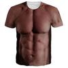 2024Funny Muscle Body 3D Printed T-shirt Mens Designer Clothes Streetwear Short Sleeve Top Tees Ugly Chest Hair T Shirt Clothing