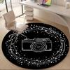 1PC Camera Galaxy Office Round Area Rug,  Mat Suitable ForOffice, Under Office Chairs Bedroom Living Room Home Decor, Room Deco
