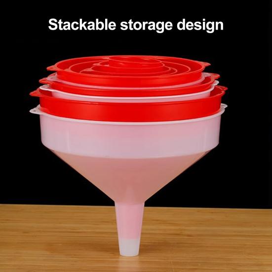 Набор пластиковых воронок пищевого класса с широким горлом для переливания жидкостей, масла, вина