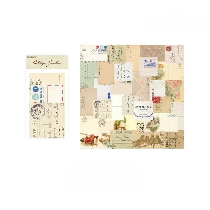 60 листов Винтажный Коллаж Скрапбукинг Журнал Материал Бумага Изготовление Открыток DIY Ретро Исходная Бумага Креативные Заметки Канцелярские Товары