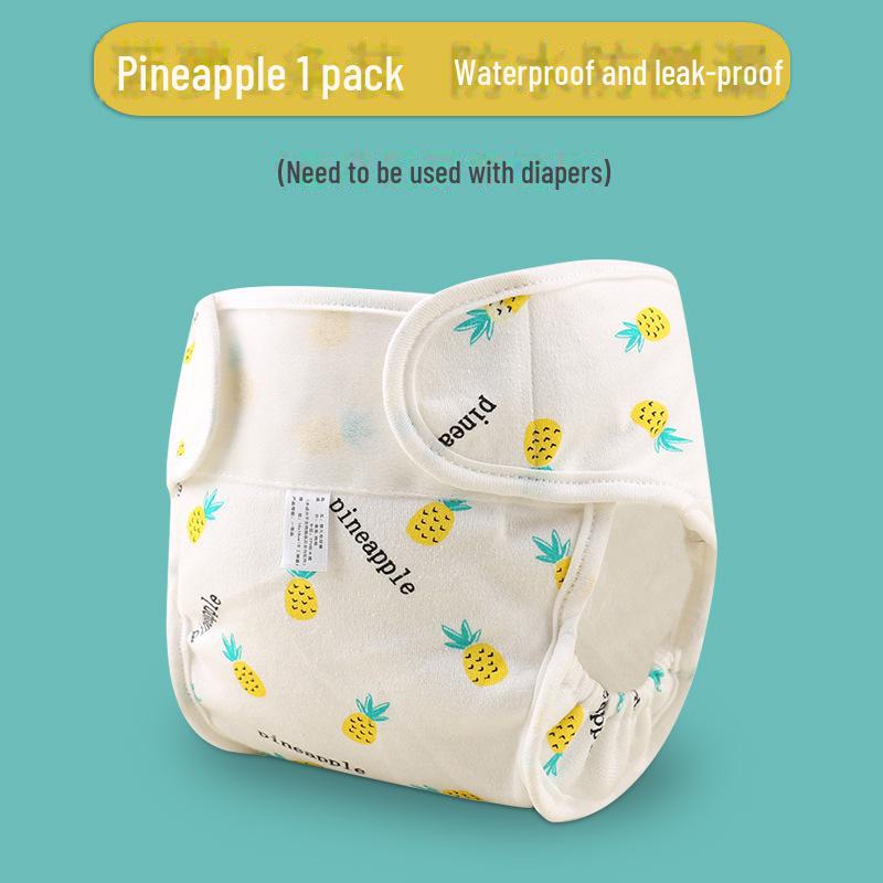 Водонепроницаемые хлопковые подгузники-трусы с мультяшным принтом - для новорожденных с защитой от протекания