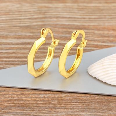 Nidin Ins Hot Sale Simple Fashion Versatile Cosmic Star Series Moon Shape Earrings Gold Plated Ear Jewelry Accessories Gifts