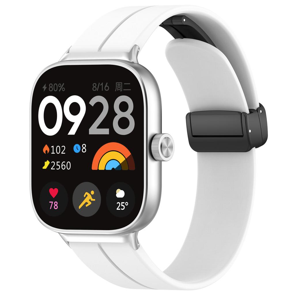 Силиконовый браслет для часов Redmi Watch 4, магнитный складной браслет с пряжкой для Xiaomi Band 8 Pro SmartWatch Band