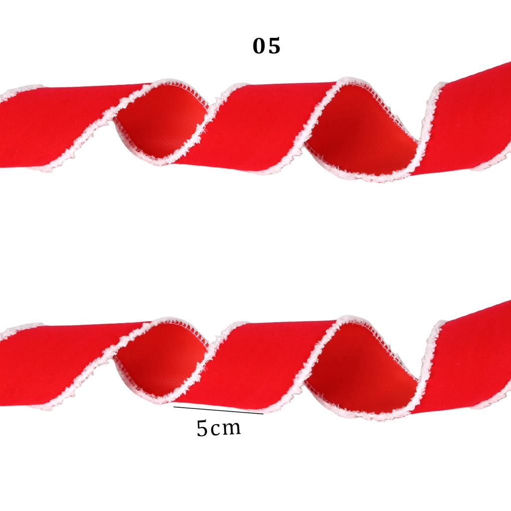 2M подарочная упаковочная ткань лента с завитками принт лося проволочный край рождественская елка бант классический