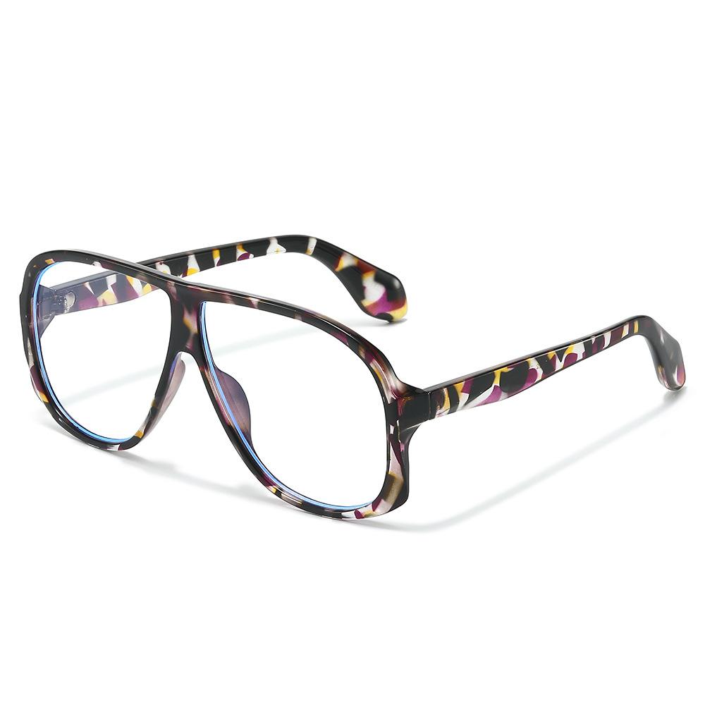 Large frame sunshade fashion sunglasses men and women gradually change colors versatile sunglasses trend street glasses flat glasses