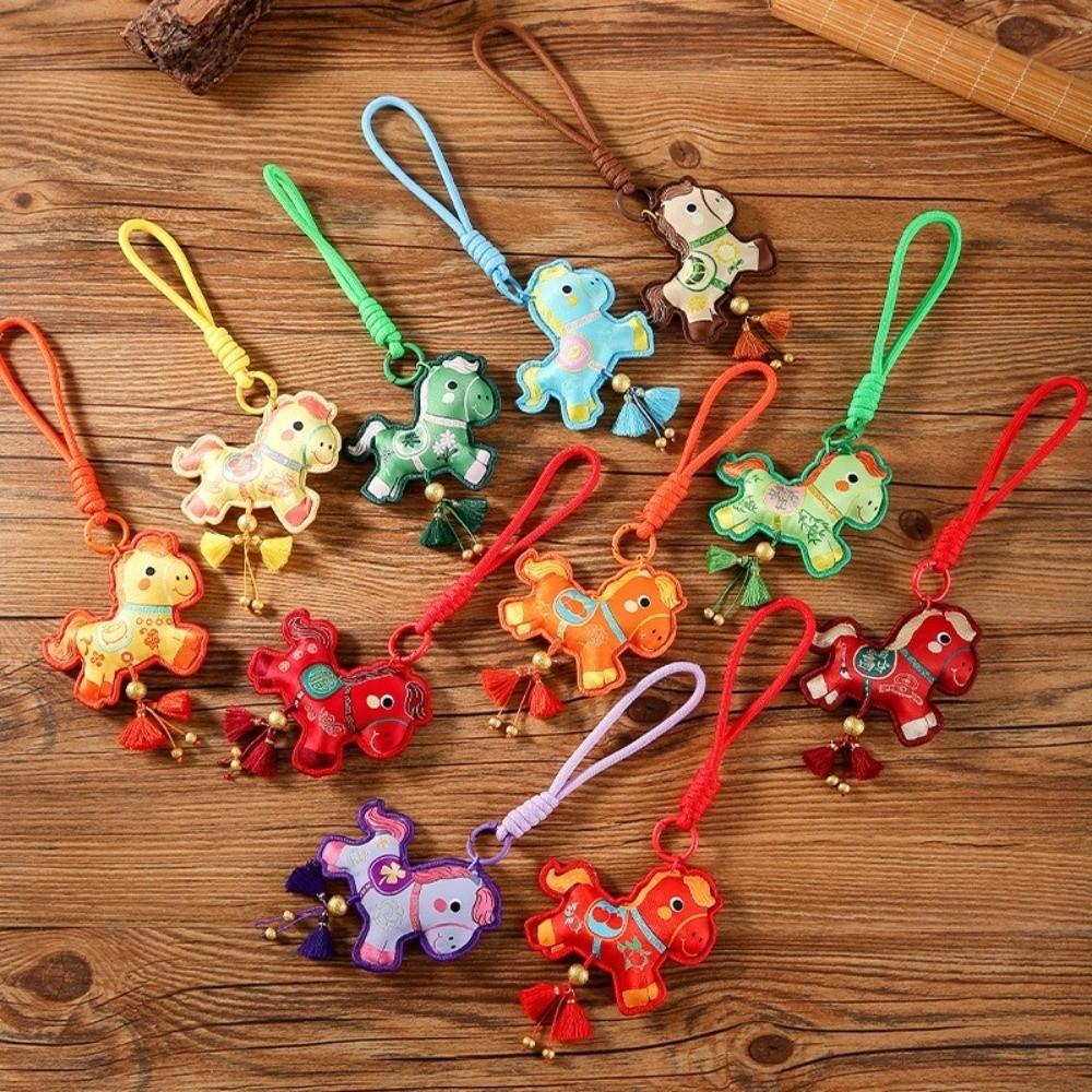 Embroidered Horse Pendant Year of The Horse Year of The Horse Hanging Decoration  Spring Festival