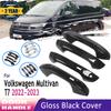 Стайлинг Черное Углеродное Волокно Внешний Вид Для Volkswagen VW Multivan T7 Хромированная Накладка На Ручку Двери Автомобиля Наклейка Автоаксессуары