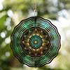 1pc 3D Mandala Wind Chime, Colorful Metal Garden Aesthetic Hanging Decor, No Battery Required, Outdoor Christmas and New Year Gift