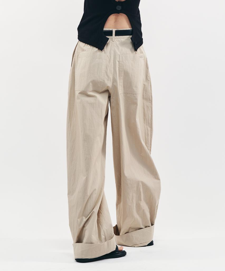 CITYBREEZE Cotton Curved Pants_Beige