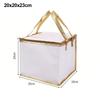 Reusable Aluminum Foil Tote Bag Zipper White Thermal Pizza Insulated Bag Insulated Thermal Cooler Bag