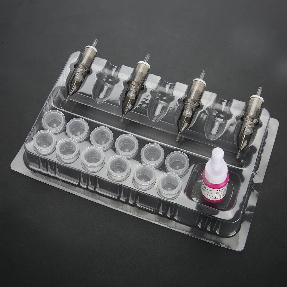 Pro 20pcs Trays Clear Disposable DGT Plastic Tattoo Cartridge Needle Holder Stand