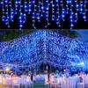 4M LED Icicle Curtain String Lights Outdoor Garden Christmas Decorative Garland Droop 0.4-0.6m