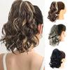 Синтетический зажим для волос XINRAN, короткий волнистый хвост, зажим для парика, наращивание пони, шиньон для женщин