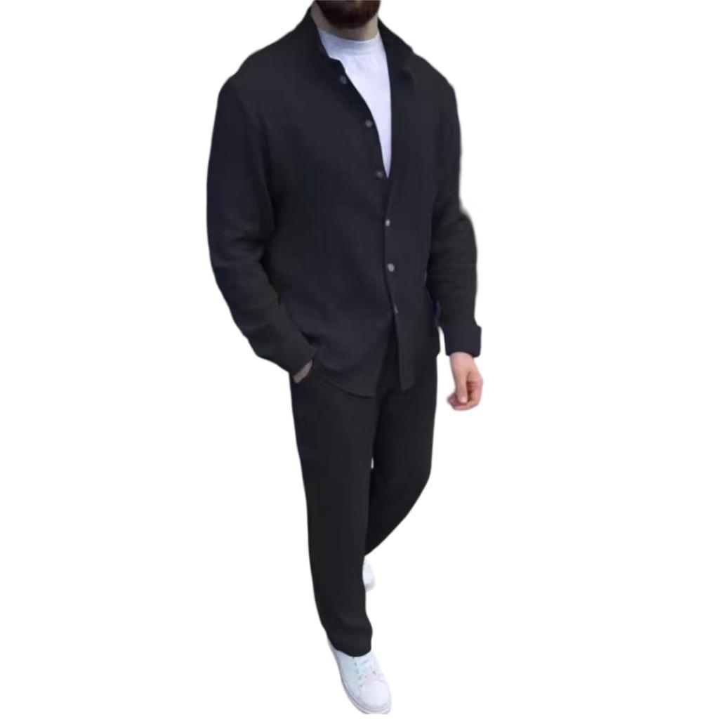 Мужской костюм, тонкий костюм-двойка, деловая вечеринка, пальто и брюки