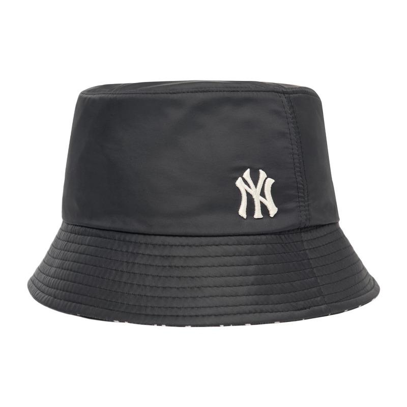 MLB New York Yankees Large Logo Print Double-Sided Polyester Bucket Hat Unisex Couple Style Black 3AHTM022N-50BKS