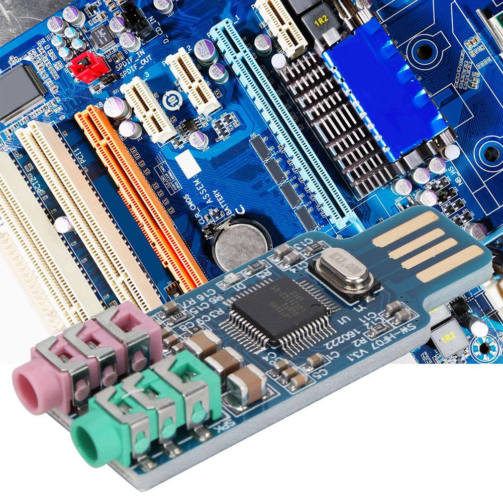 Драйвер Бесплатная USB Звуковая Карта CM108 Внешний Аудио Адаптер для Компьютера Ноутбука