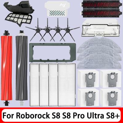 Для робота-пылесоса Roborock S8 S8 Pro Ultra S8+ швабра пылесборники Аксессуары Боковая щетка Фильтр Сменные Запасные части