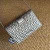 [Pre-Owned] Matelassé Solid Compact Leather Shoulder Bag - Very Good #1IWZJ7K