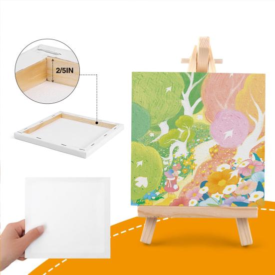 10 шт. Доска для масляной живописи без утечки масла, тройная грунтовка, деревянный мини-грунт, эластичный холст для масляной акварели, акриловых художественных принадлежностей, художественный грунтованный холст