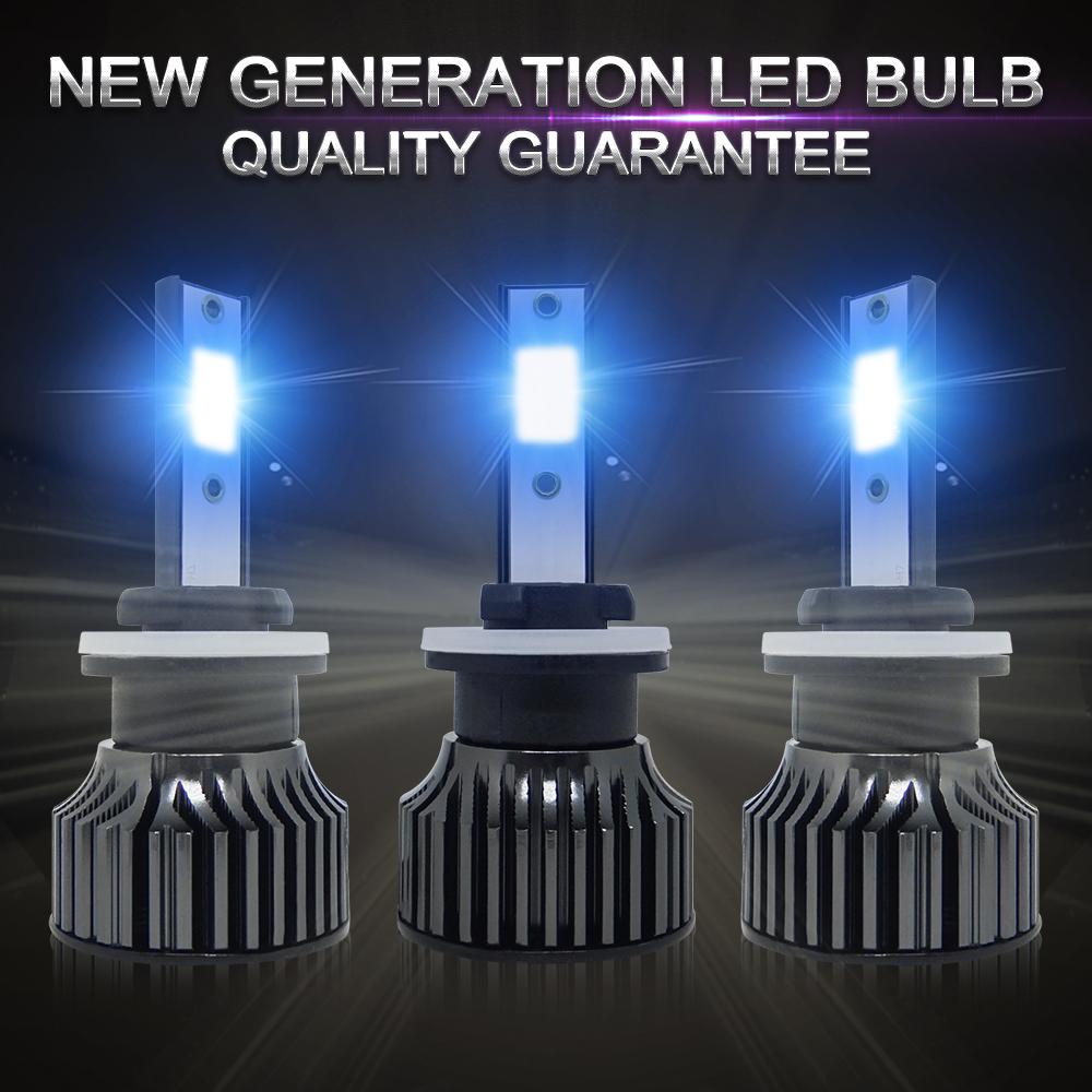 2PCS 100W H8/H9/H11/880/881/5202/ 9006/HB4/9005/HB3 Ice Blue Light Car LED Fog Light Bulbs, Plug and Play Auto Replacement LED Bulbs