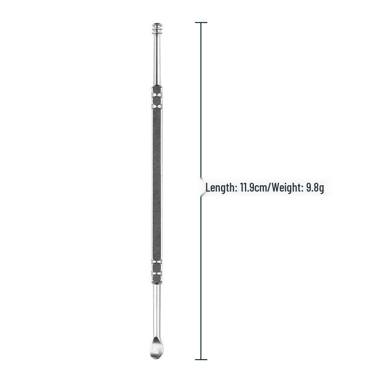 Инструмент для чистки ушей из нержавеющей стали с двойной пружинной головкой