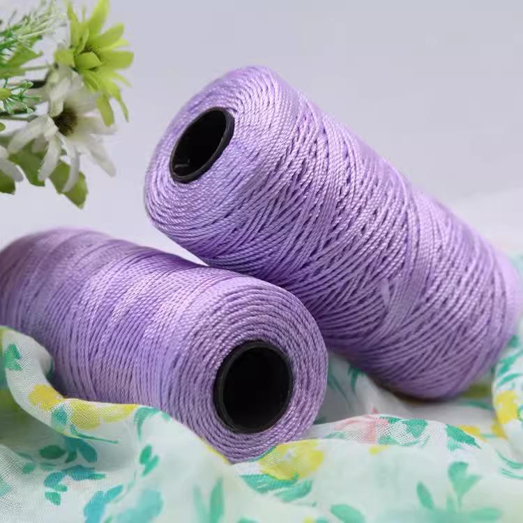 Ice Silk Thread Three-Strand Plywood Thread Hand-Woven Hook Bag Hat Car Seat Cushion Cup Cover Hook Slipper Bright Silk Thread